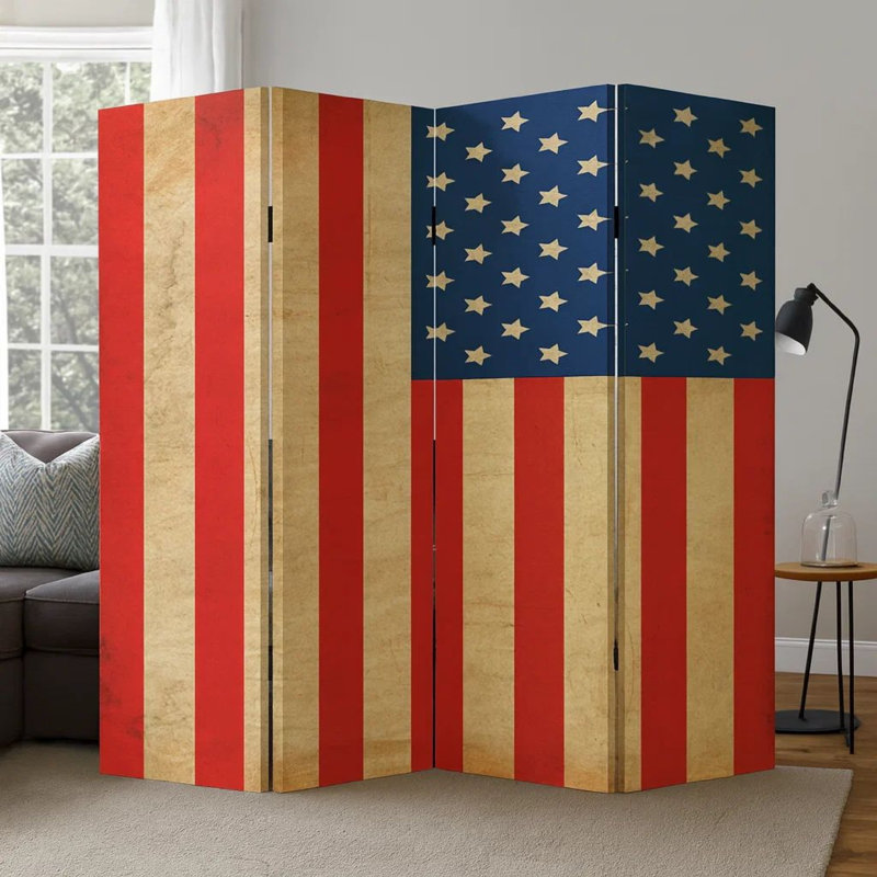 Drapeau américain en toile multicolore 84 po x 84 po Chauntel, 4, L 84 po x H 84 po