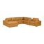 Canapé modulaire à large accoudoirs en cuir assorti-926821217