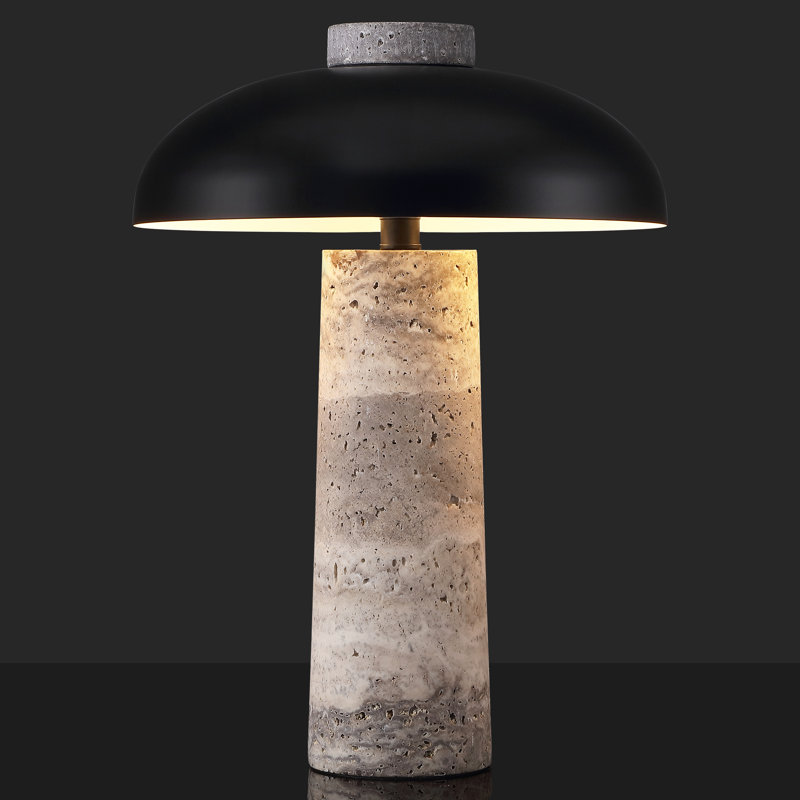 Table Lamp, Travertine