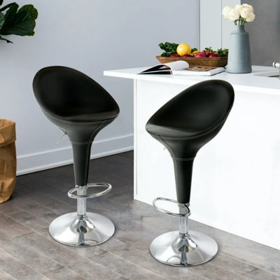 Swivel Upholstered Adjustable Height Counter Stool