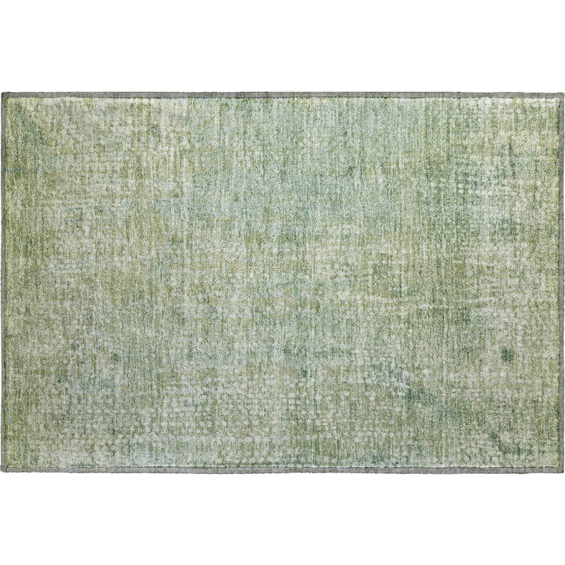 Premium Machine Washable Mayfield AMF2087 Abstract Rug, 1'8" x 2'6", Green