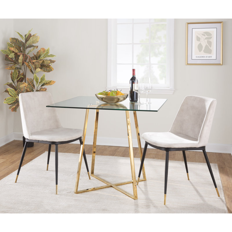 Chaise d'appoint en velours beige