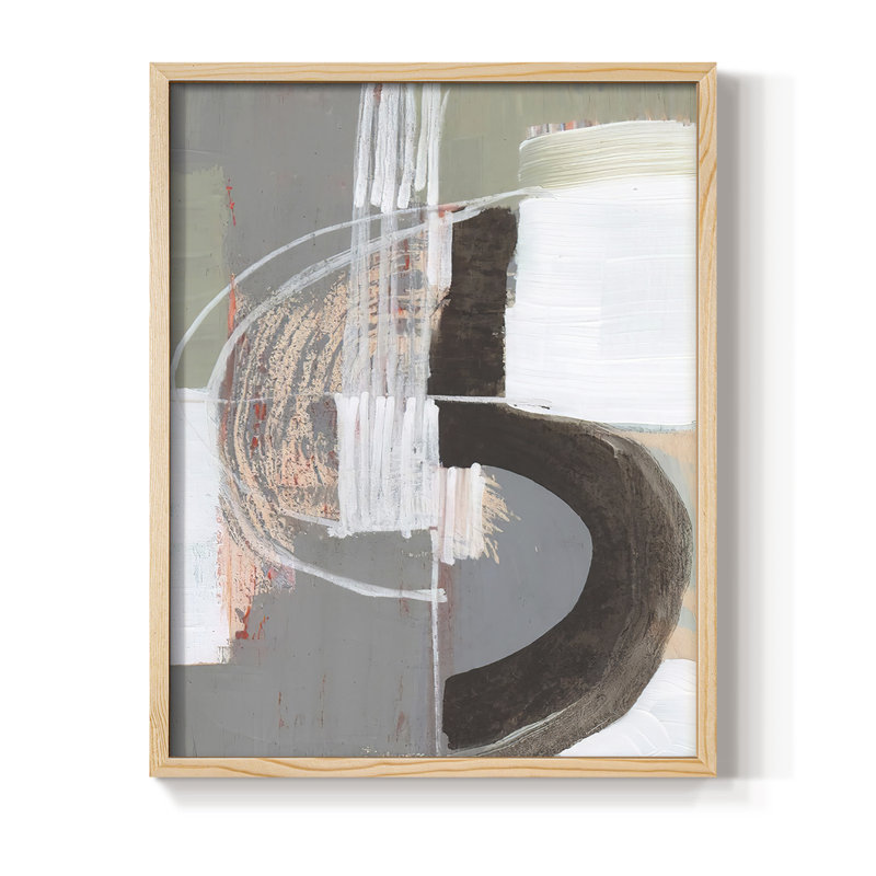 Arching Neutrals III Framed Print - Solid Wood, 11" H x 9" W