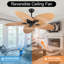 Ventilateur de plafond 52 pouces Tropical