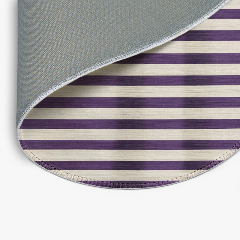 Tapis intérieur / extérieur beige HorizontalStripes, Rond 5 pi
