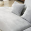 Canapé courbé sans arête Flannelette comprenant 4 coussins-1690299633