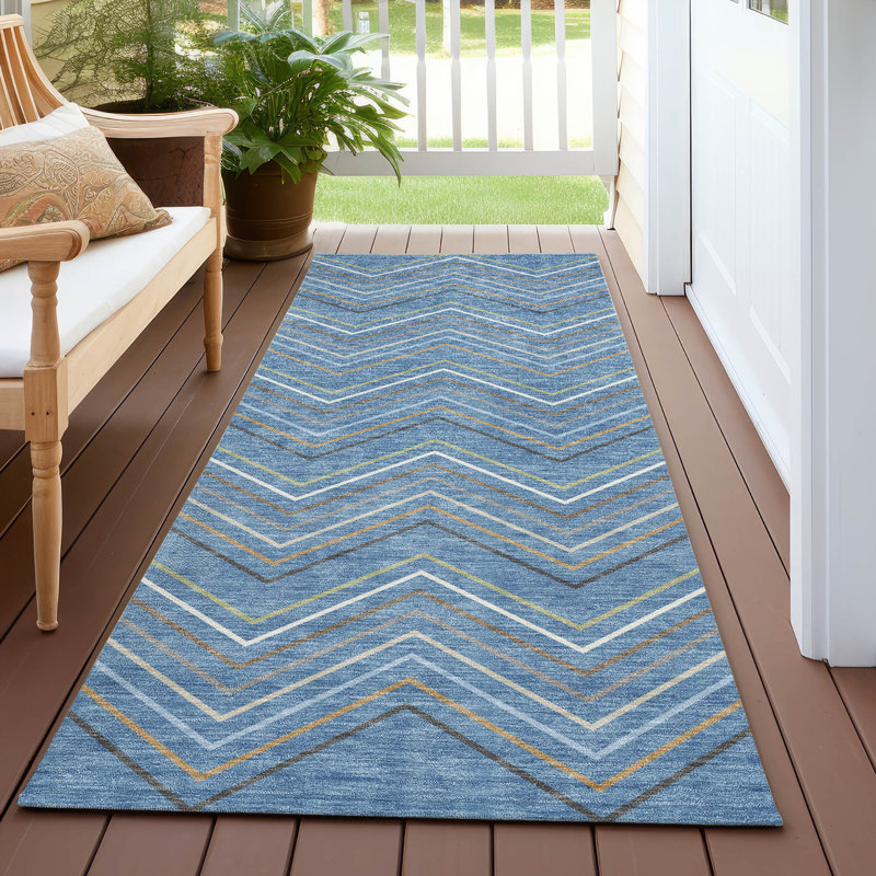 Tapis intérieur / extérieur lavable à la machine Kerwin ACN2392, Tapis de couloir 2 pi 3 po x 7 pi 6 po