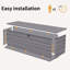 Très grande boîte de rangement imperméable en métal pour terrasse, organisateur de patio fermé verrouillable pour coussins de meubles, accessoires de piscine et outils de jardinage-130474982