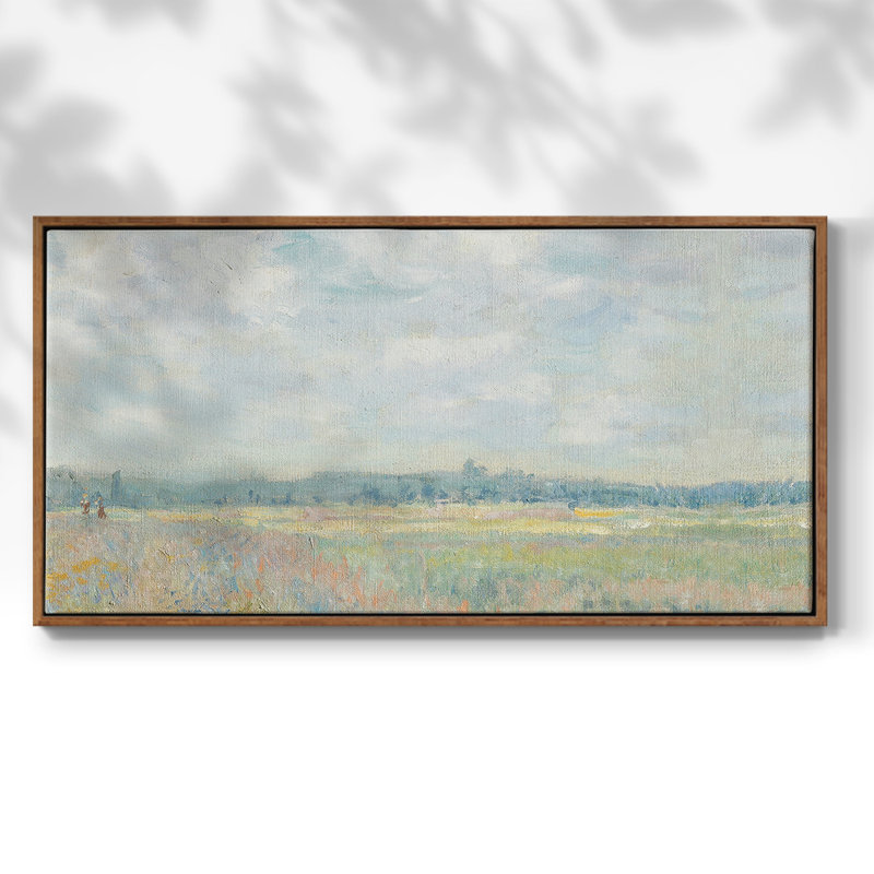 «Landscape Series» - Impression sur toile encadrée, Argent argent, H 21 po x l 41 po