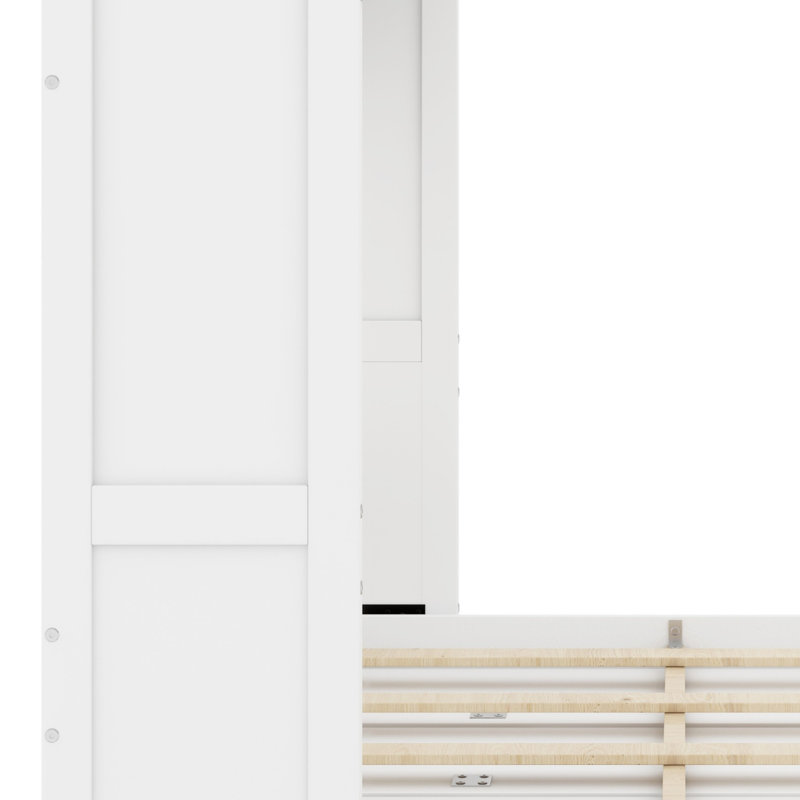 Lit escamotable Wooden, Blanc