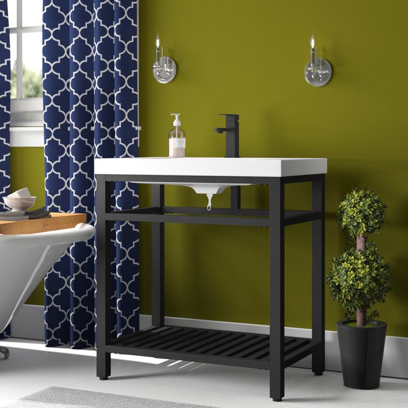 Ensemble de meuble-lavabo simple 30 po Raya, Noir