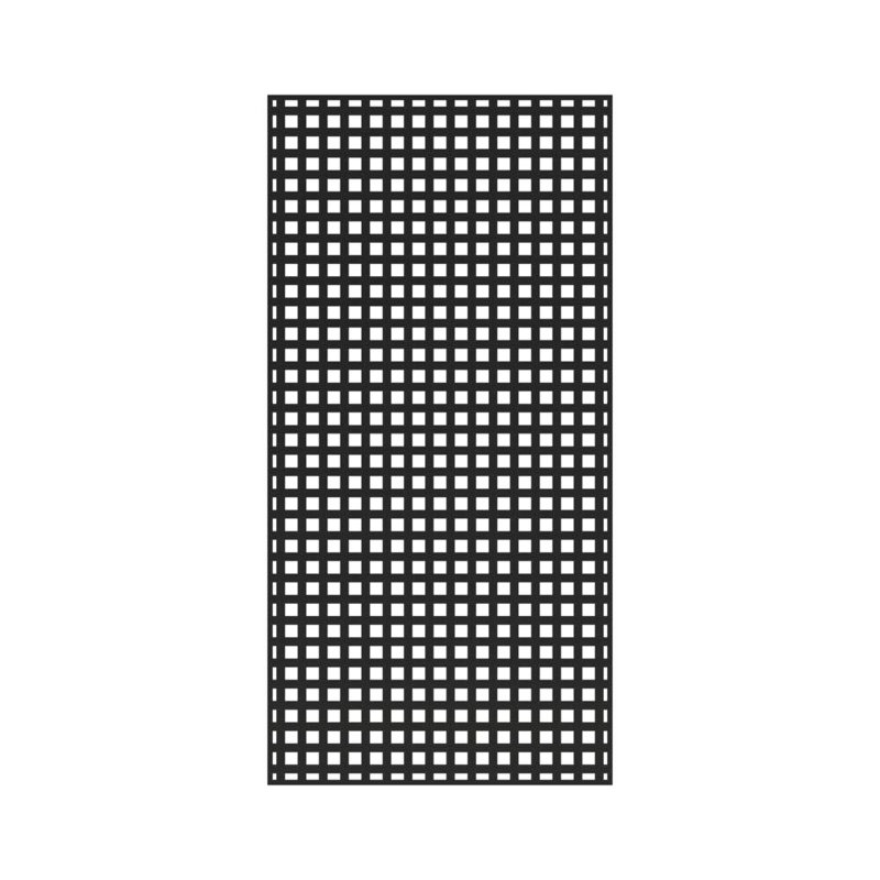 Freedom 4 ft. x 8 ft. Black Privacy Vinyl Lattice Panel