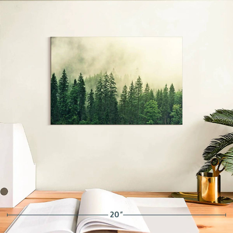 Forêt de pins Harnek Hazy Mountain, H 8 po x l 12 po