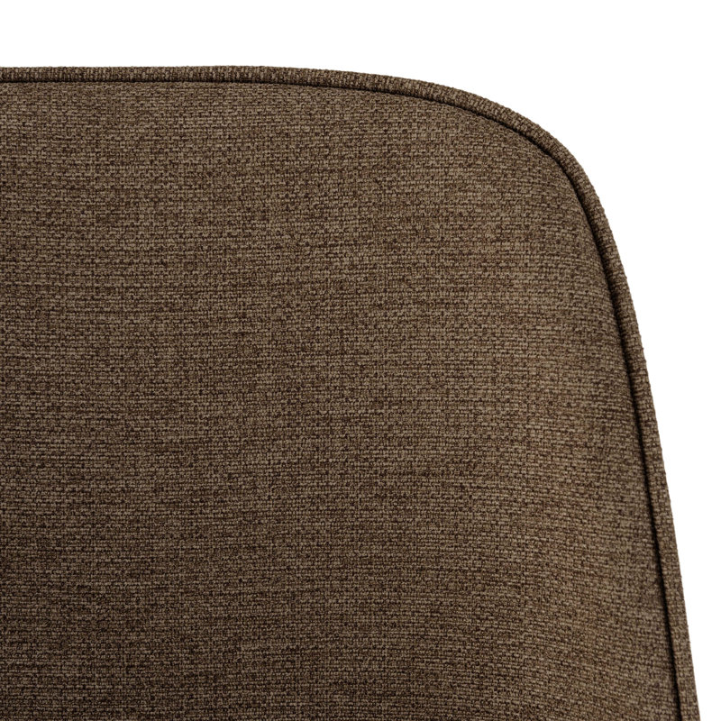 Luanna 46cm H Polyester Upholstered Side Chair, Brown