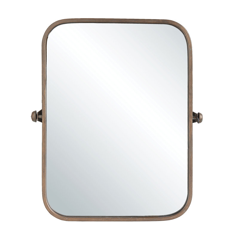 Metal Flat Wall Mirror, Copper