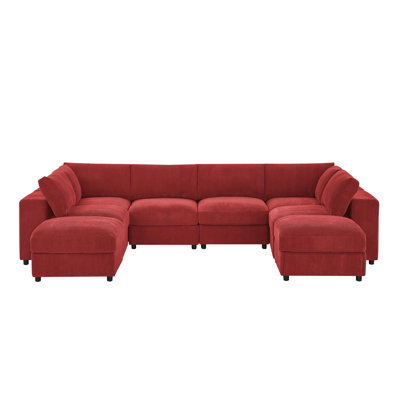 Campneaurelgates Corduroy Upholstered Modular Sectional