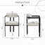 Ensemble de 2 chaises de salle à manger modernes rembourrées avec pieds en métal noir Boucle-2051242460