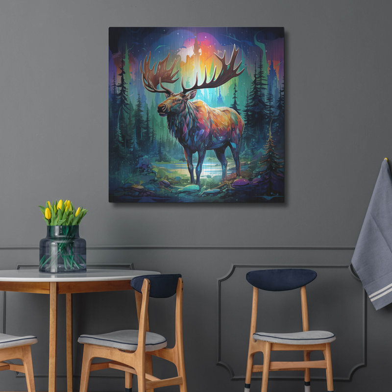 «Moose» par r3darch0n, art mural en métal, 36 po x 36 po