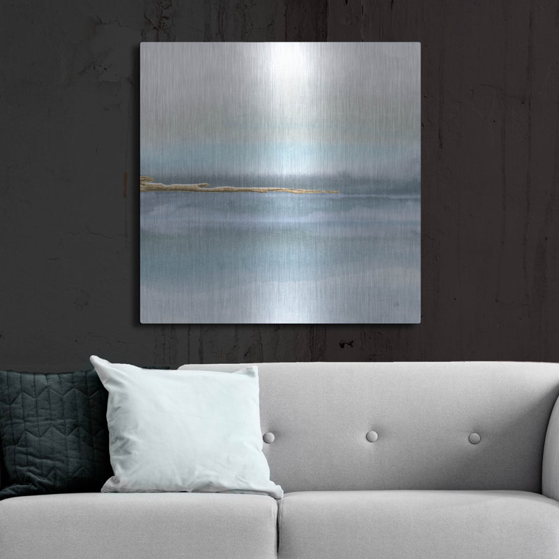 Highland Dunes «Blue Earth 2» par Chris Paschke, art mural en métal, H 12 po x l 12 po