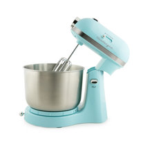 Ovente 3.7 qt. Red Electric Stand Mixer, 300 Watts, with 6 Speed