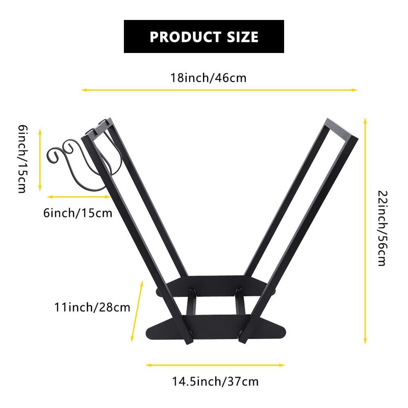 Humair 18'' W Metal Log Rack