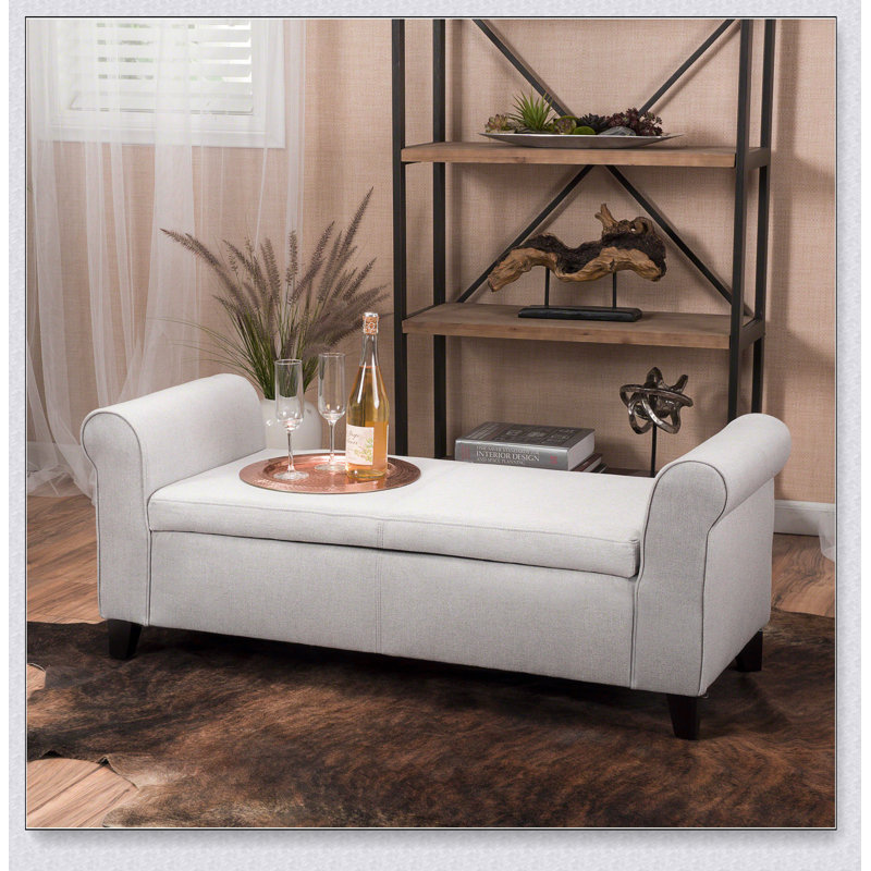 HAYES ARMED STORAGE BENCH