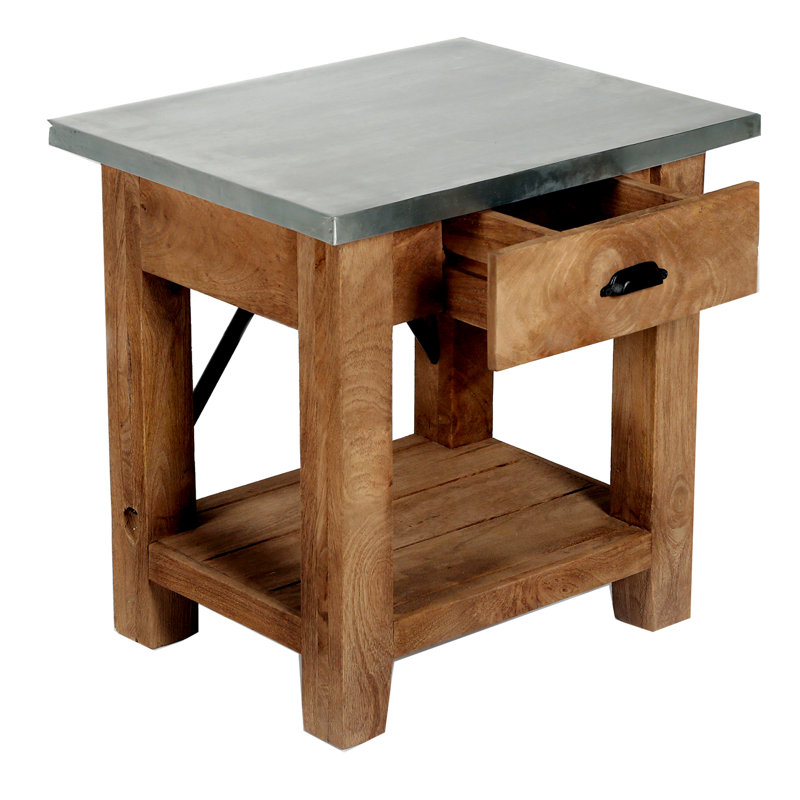 Crockett Side Table with Storage