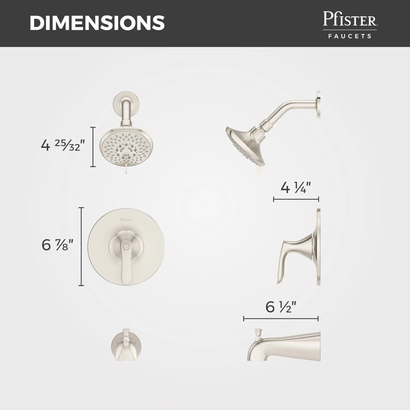 Weller Dual Function Tub and Shower Faucet, Brushed Nickel