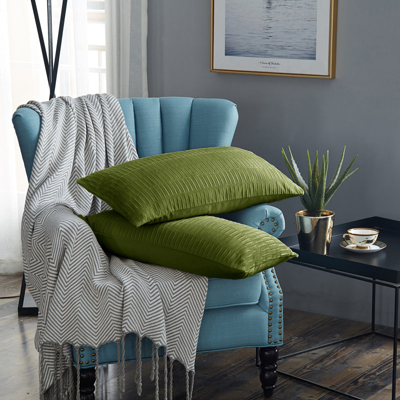 Rectangular Lumbar Cushion Cover, Avocado