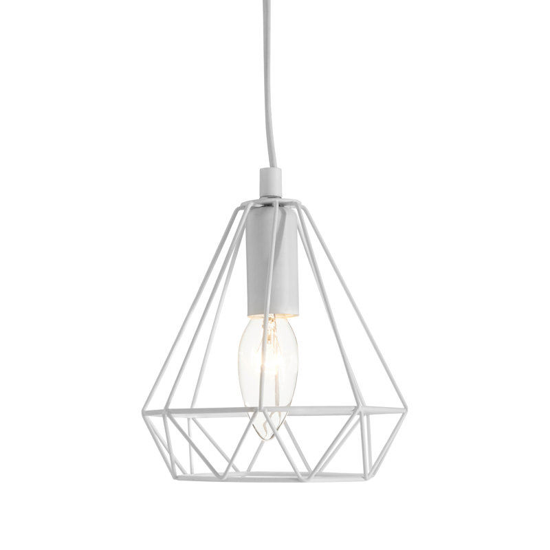 Rueben 1 - Light Geometric Pendant, White