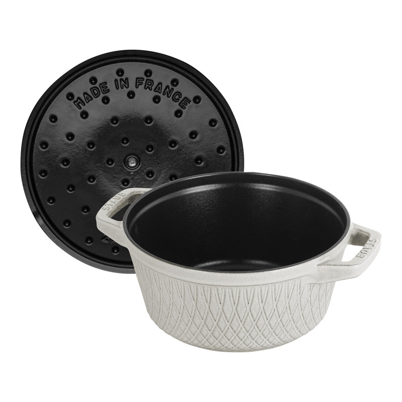 Cocotte ronde en fonte La Lotte, 4 L, truffe blanche