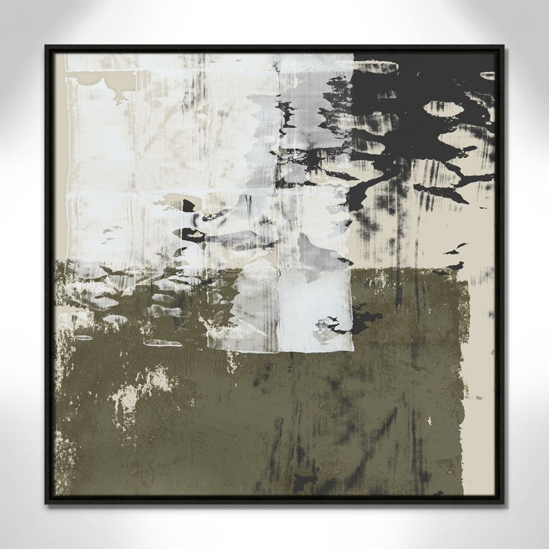 Reflections In Sage II - Square Version Print par Isabelle Z, H 31,5 po x l 31,5 po, Espresso