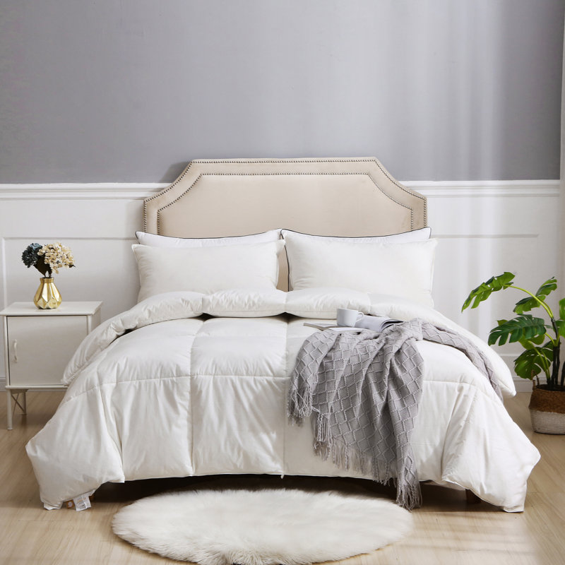 All Season  Lightweight Down & Feather Blend Comforter, 750in³/oz Fill Power , King Down Comforter