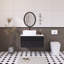 Meuble-lavabo mural simple 31,5 po avec comptoir en faux marbre