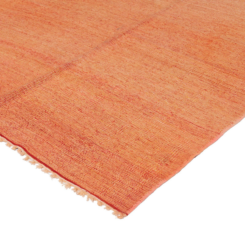 Orange Flatweave Wool Runner - 4'11" x 12'6"