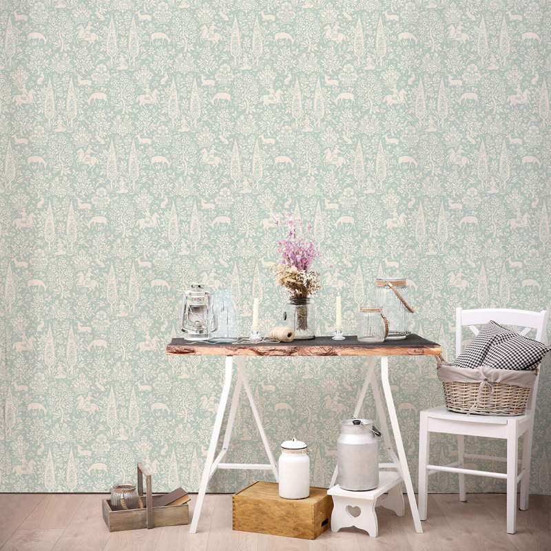 Madelyn 10.05m x 53cm Wallpaper Roll, Duck Egg