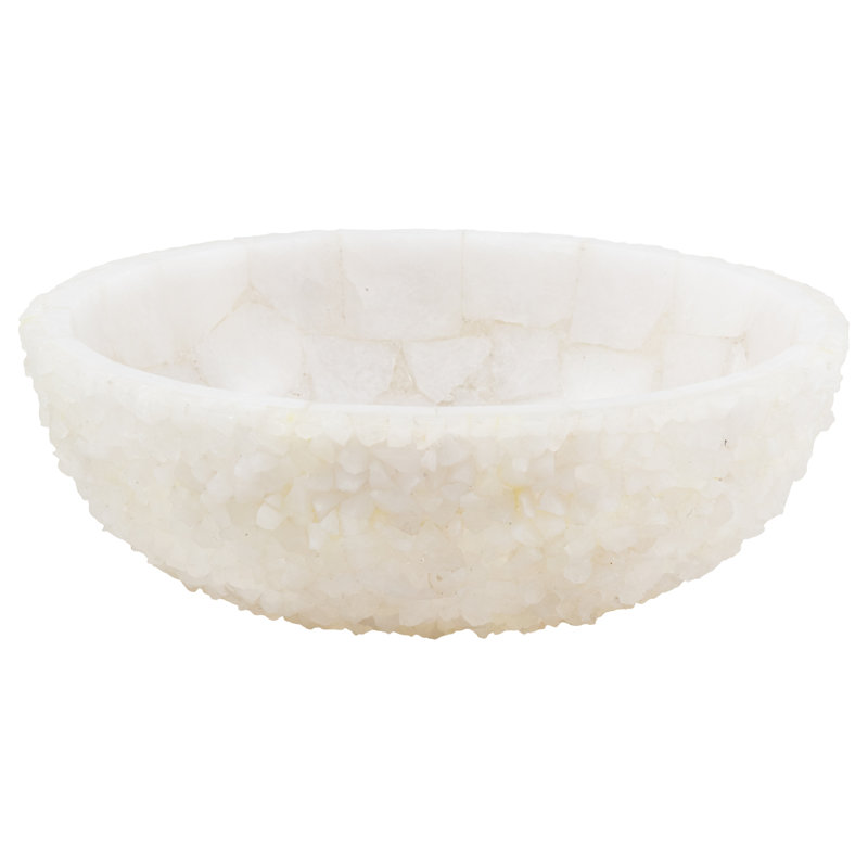 Bloomsbury Market Stephon 450mm Stone Circular Countertop Basin Bathroom Sink, White