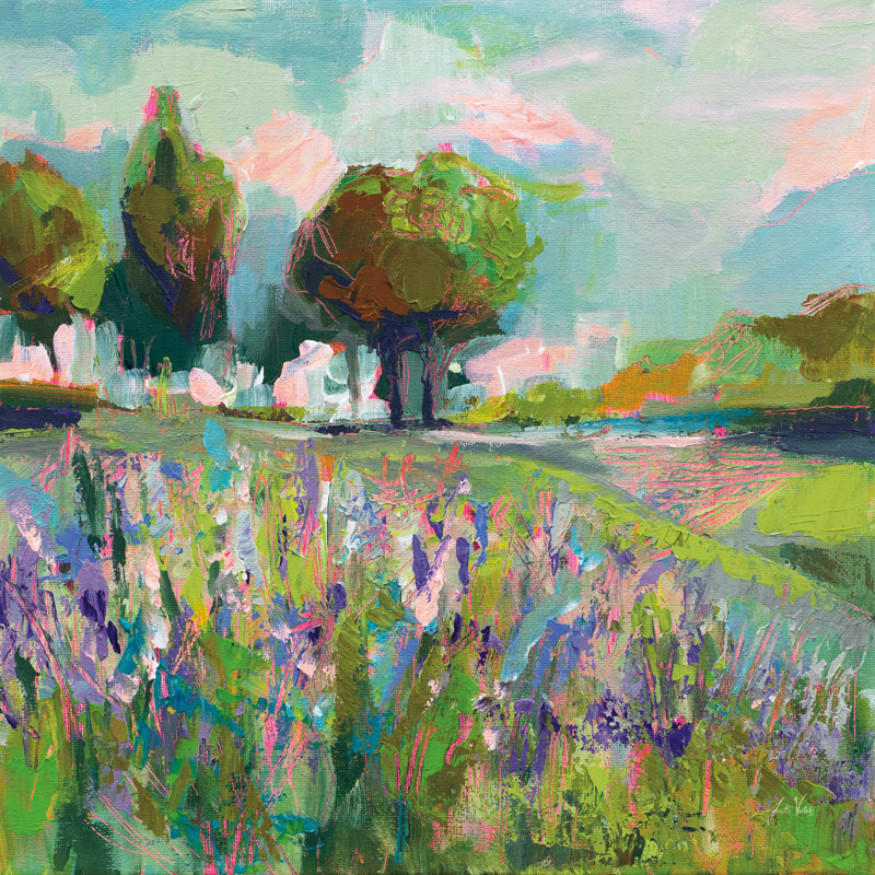 Field Of Flowers by Jeanette Vertentes - Wrapped Canvas Painting, 76cm H x 76cm W