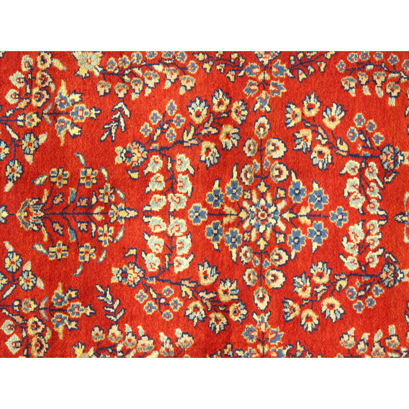 Sarouk Wool Oriental Area Rug in Rust