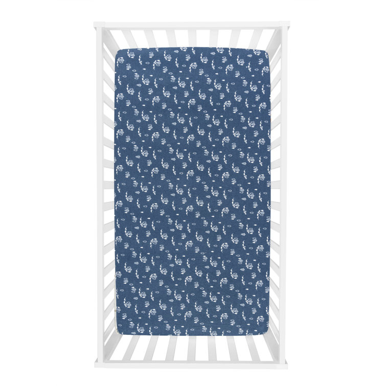 Navy Blue 100% Cotton - Piece Standard Crib Fitted Sheet