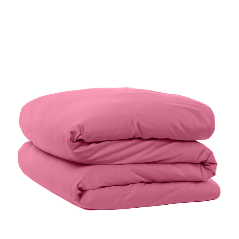 Housse de couette 100% coton percale, Housse de couette pour grand lit, Rose