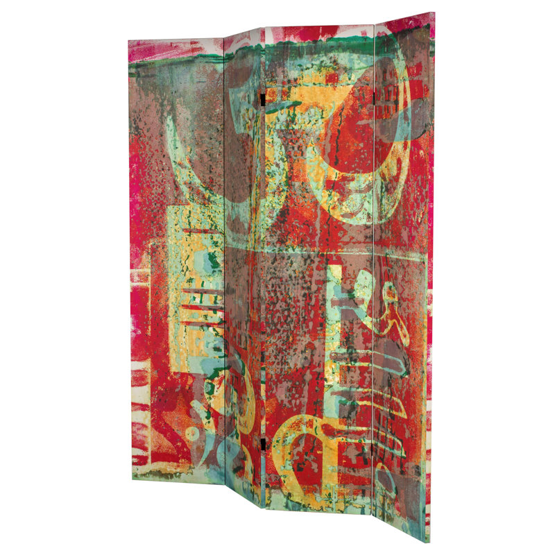 Sydney Abstract Arts Folding Screen, Red Bazaar