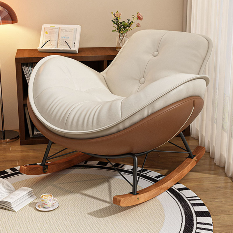 Chaise berçante large en forme d'arc, Kaki