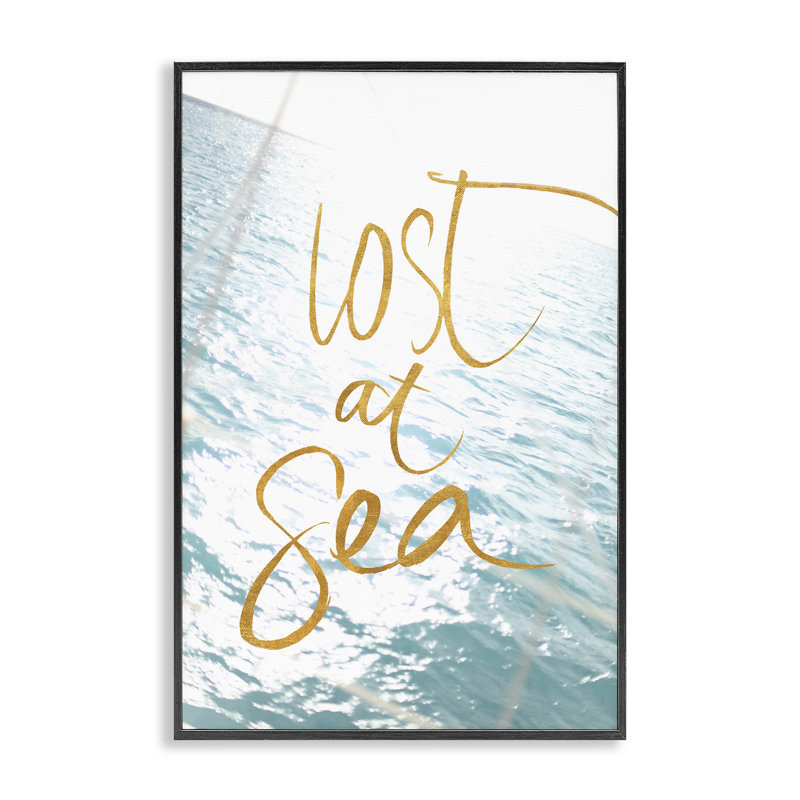«Lost At Sea», estampe numérique par Susan Bryant, H 18 po x l 12 po, Giclée encadrée noir minuit
