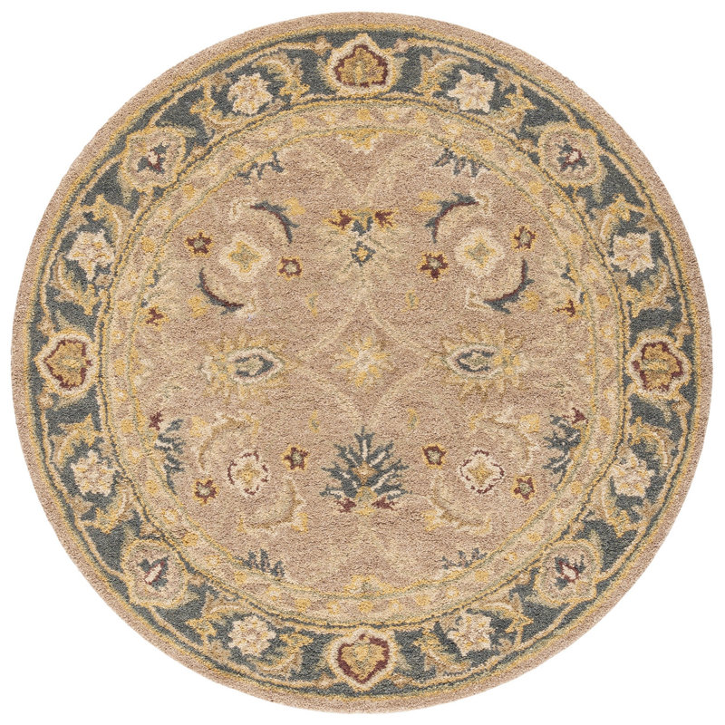 Tingley Hand Tufted Wool Oriental Rug, Round 4'