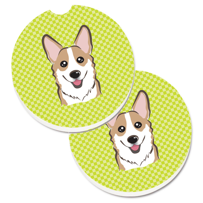Sous-verre Retriever, Vert lime, Corgi brun