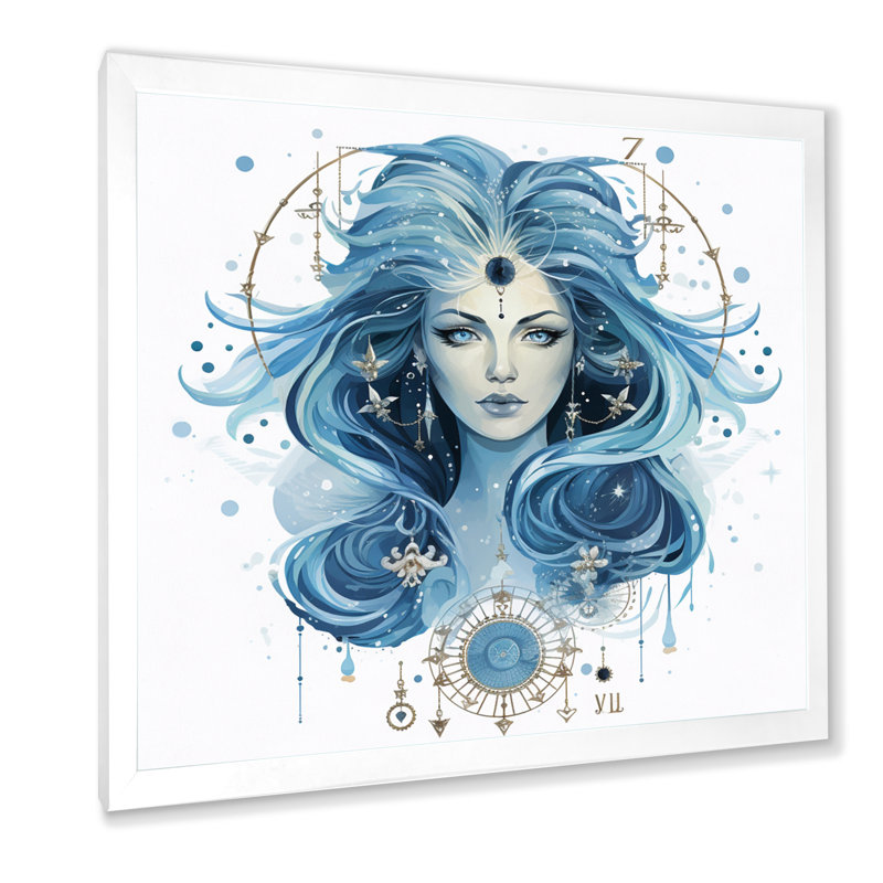 Astrologique Insight I sur impression sur toile, Cadre simple blanc, H 30 po x l 30 po x P 1 po