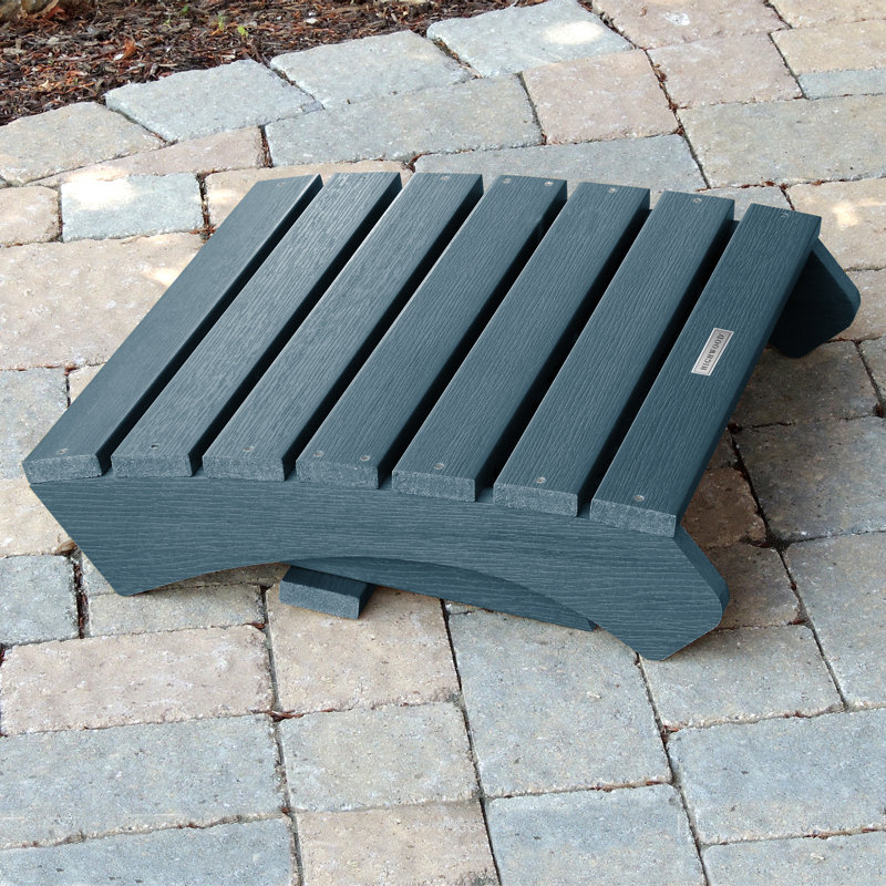 Fausta Outdoor Ottoman, Nantucket Blue