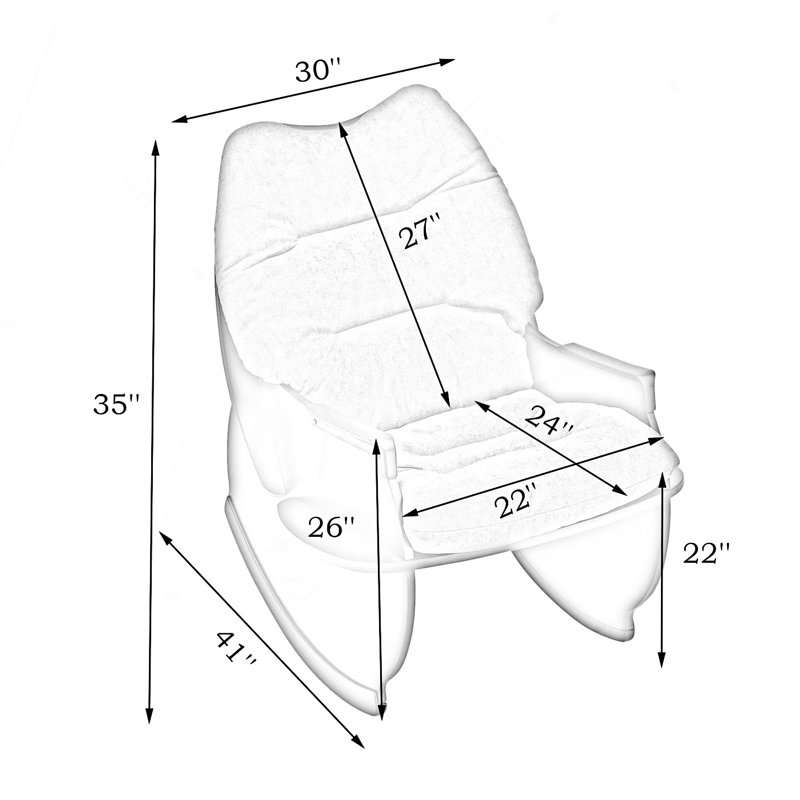 Chaise berçante, chaise berçante décontractée, Beige