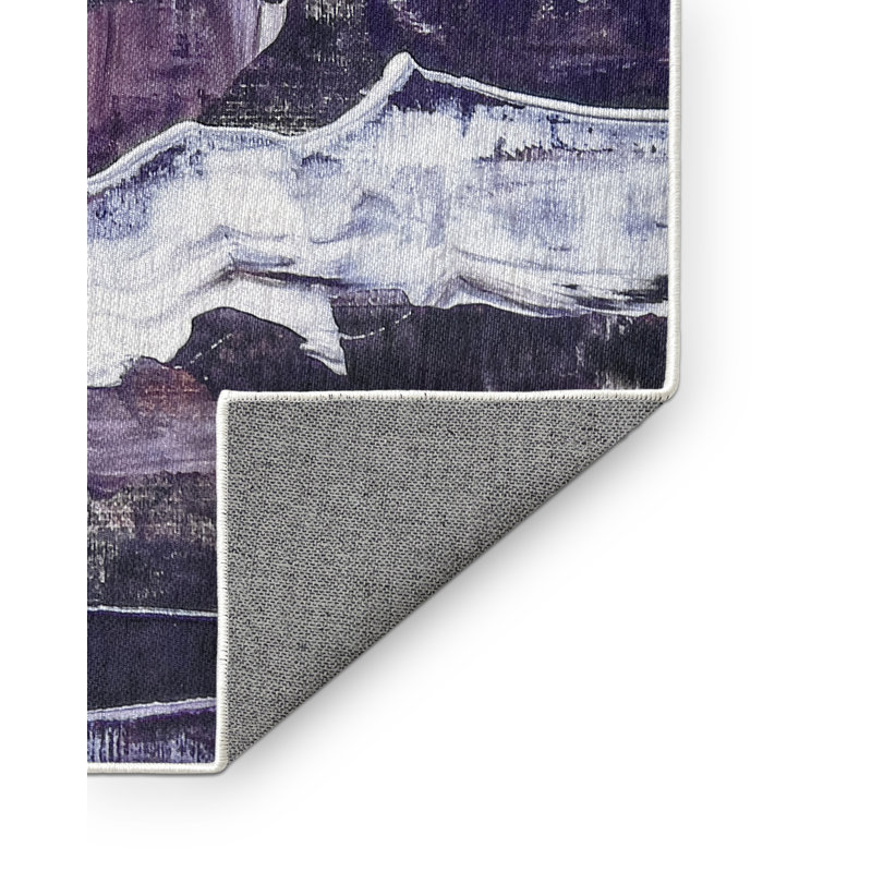 Aivars Washable Abstract Indoor Rug, Rectangle 7' x 9'